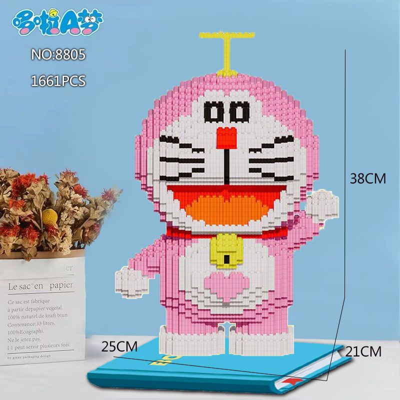 Le.go Lego doraemon 65cm chong chóng tre, mô hình lắp ráp doremon cỡ đại siêu đẹp giá tốt, làm quà tặng trưng bày