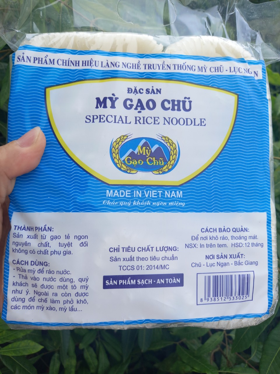 Mỳ gạo chũ - chính hiêu bắc giang bịch 1kg