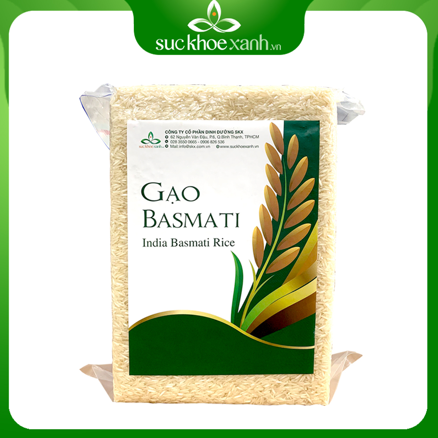 Gạo Basmati India SKX nhập khẩu Ấn Độ Túi 5kg ngăn ngừa tiểu đường