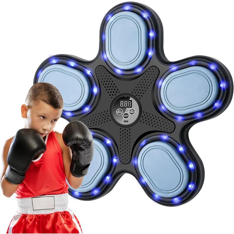 Smart Music Boxing Machine for Adults and Training with LED Wall Mounted Display Interactive Home Indoor Workout Equ.