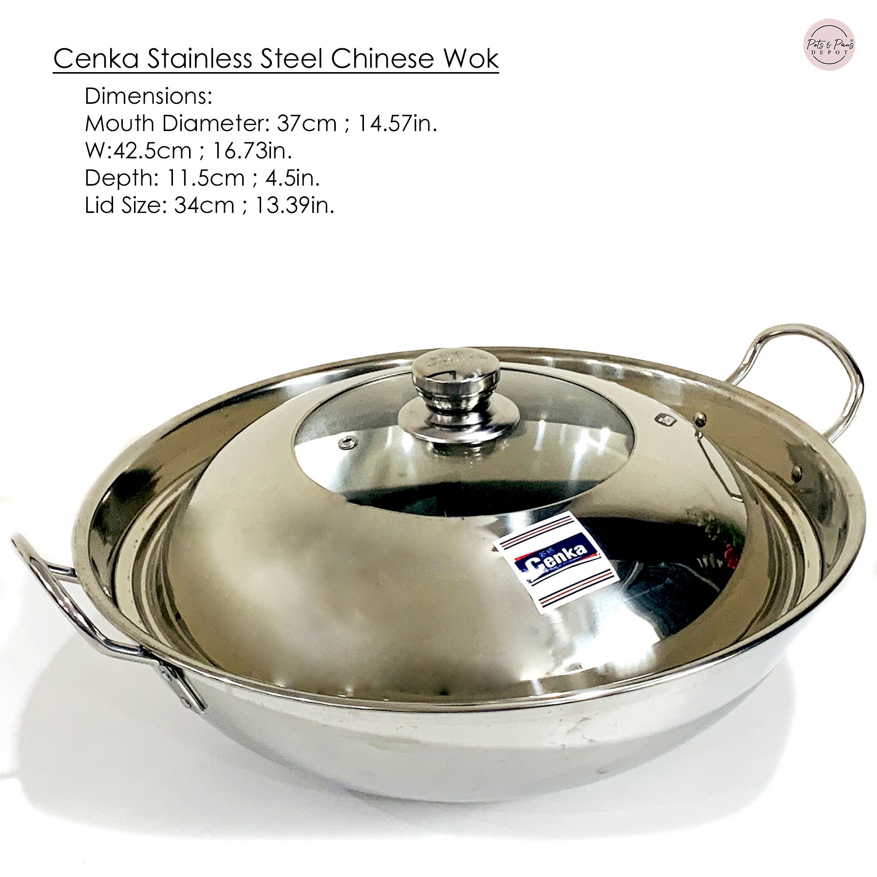 CENKA Stainless Steel Chinese Wok Lazada PH