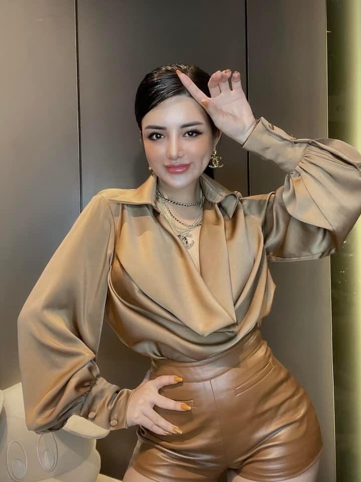 ÁO SƠ MI TAY PHỒNG CỔ ĐỖ VẢI LỤA SATIN CAO CẤP
