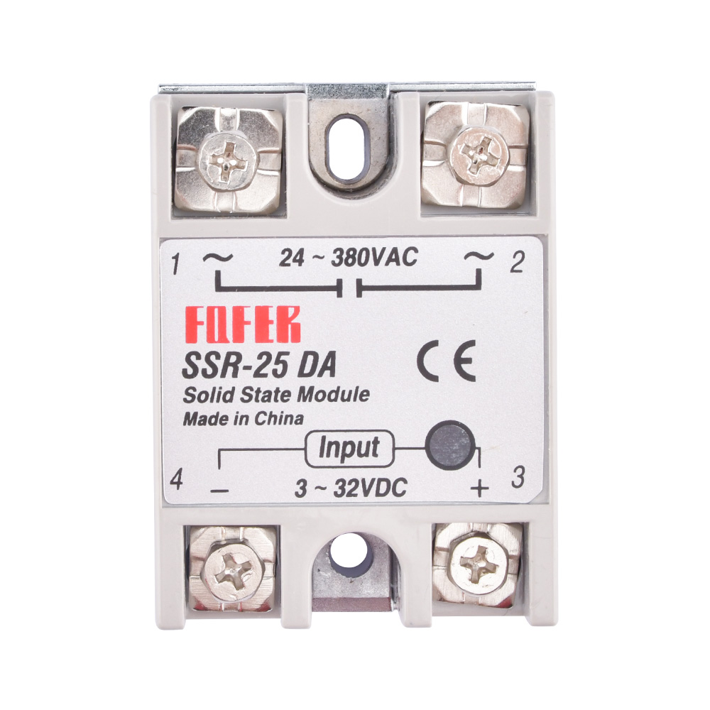 diymore Output SSR-25 24V-380V 25A Rơ Le Trạng Thái Rắn DA, Cho Bộ Điều Khiển Nhiệt Độ PID