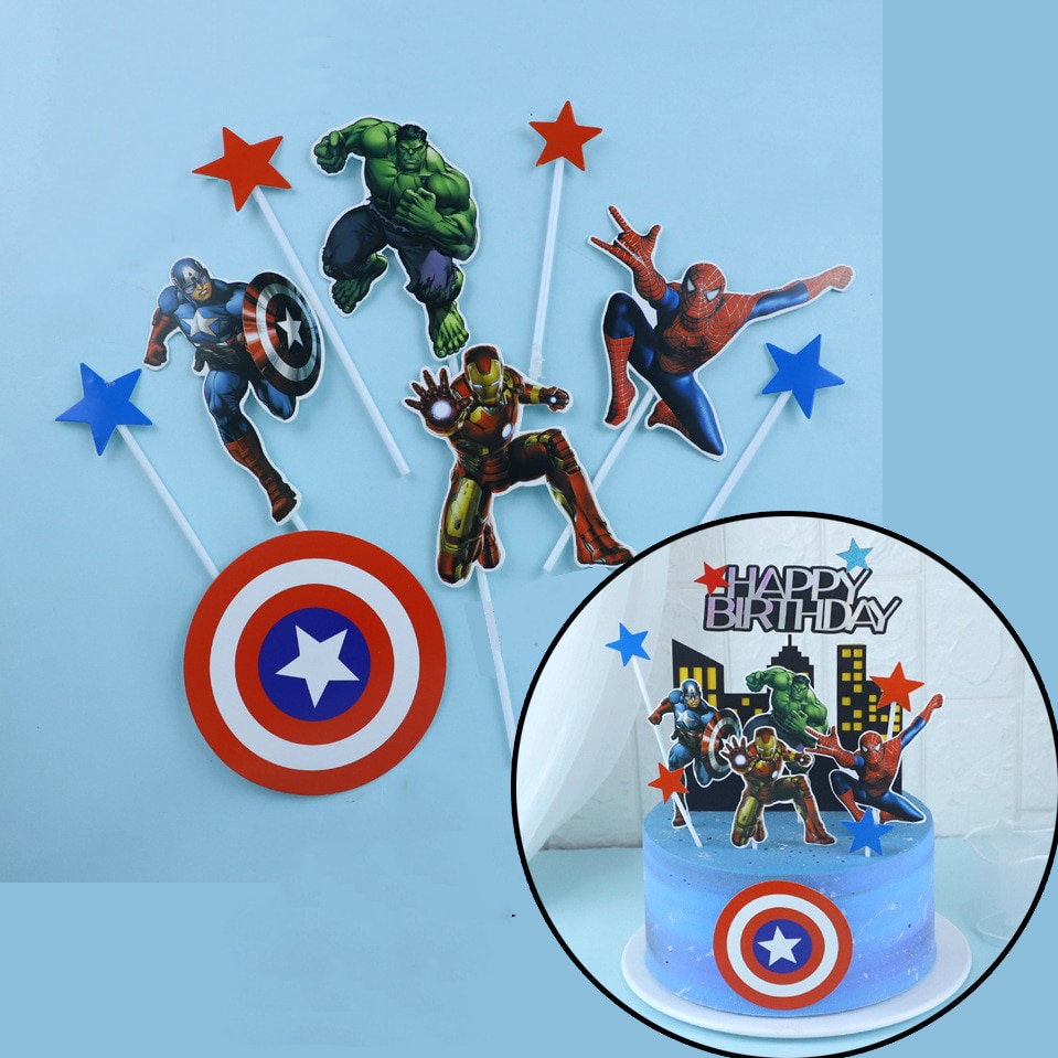This personalised cake topper by @littleevents_sa was the perfect addition  to our Avengers party-in-a-box! 🦸🕸️🕷️💚⚡️ #bumblebeepartyinabox… |  Instagram