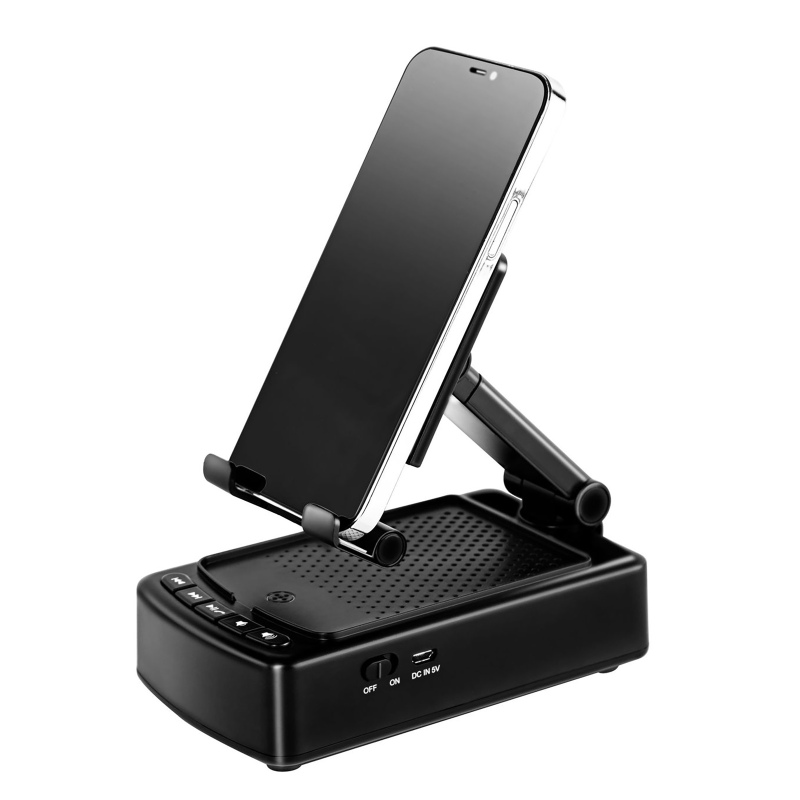 Cell Phone Stand With Wireless Bluetooth-compatible Speaker Telescopic Tablet Mobile Phone Holder Home Audio