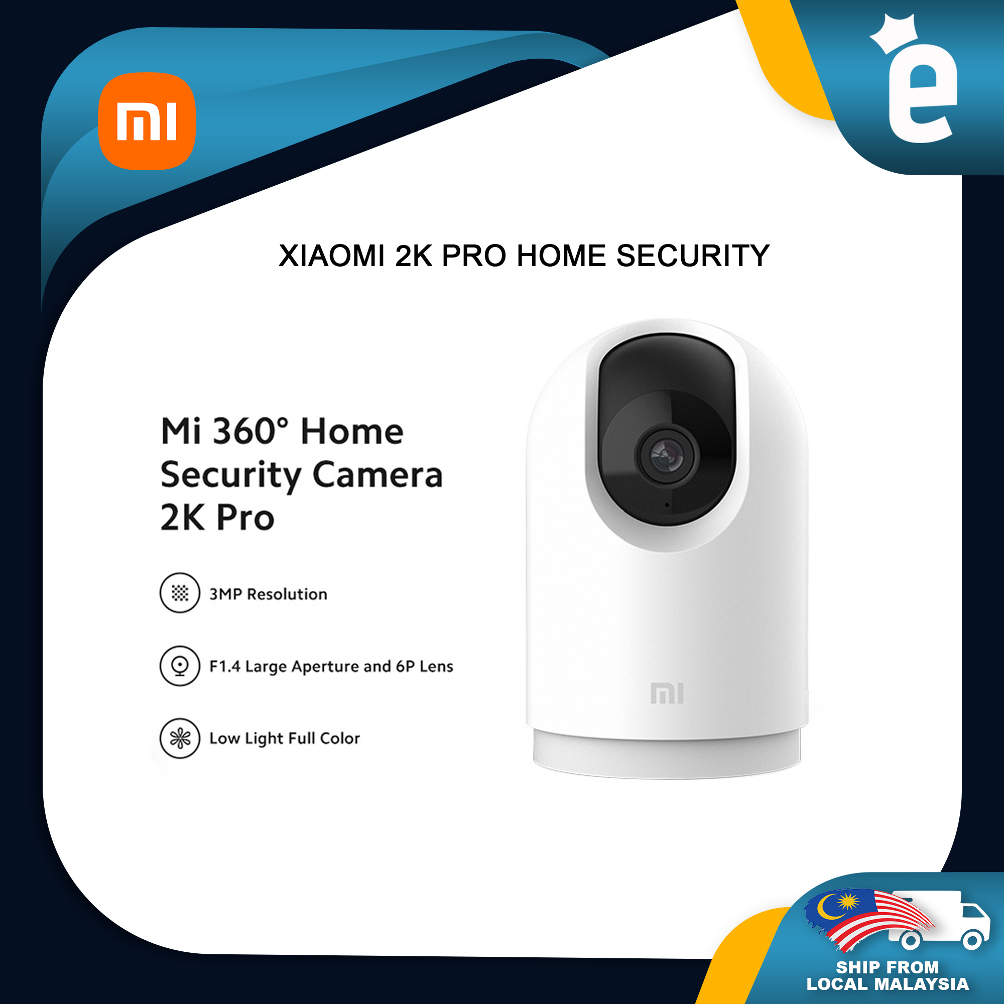 [Global Version] Xiaomi Security Camera 2K Pro 360° Home View 1296P