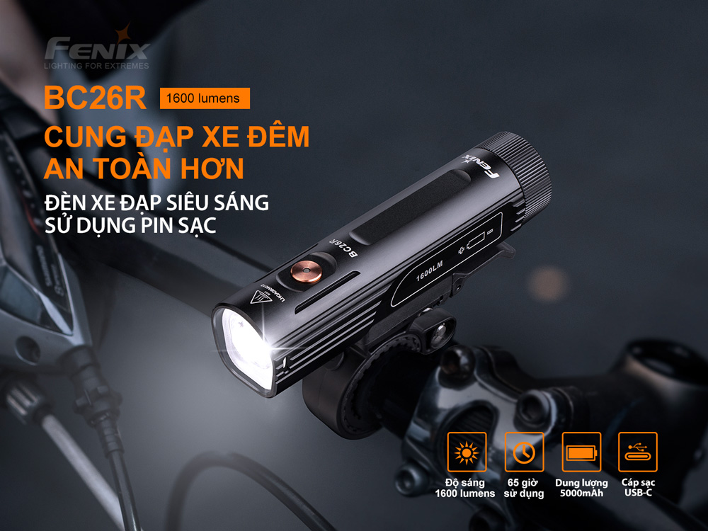 Đèn pin xe đạp Fenix BC26R