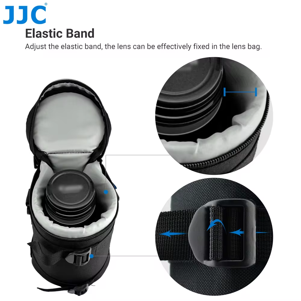 【Big savings】 JJC Camera Lens Case Water Resistant Lens Pouch for DSLR Camera Lens Bag for Nikon Sigma Pentax Sony.