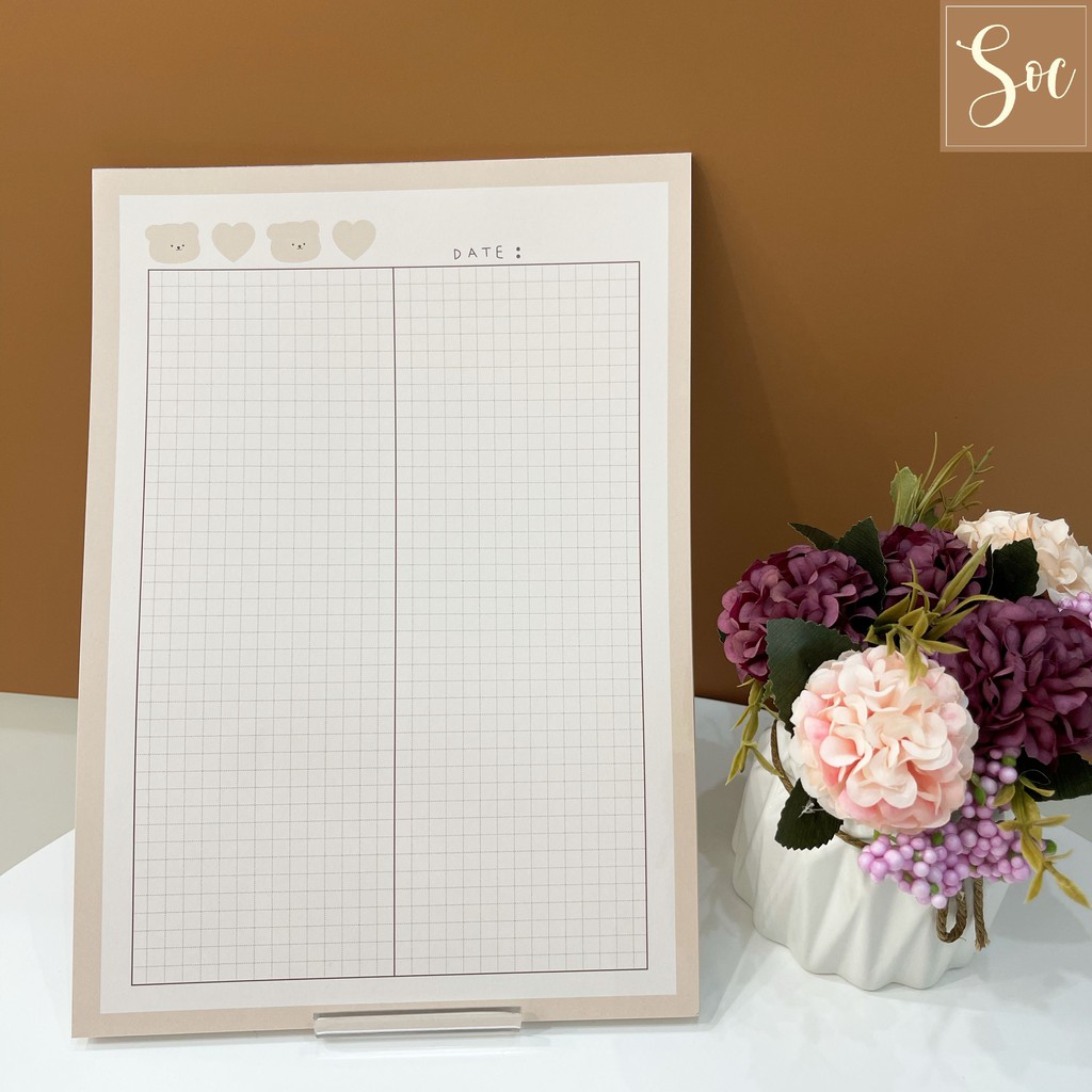 Xấp giấy Note / Ghi chú size B5 Nấu nâu