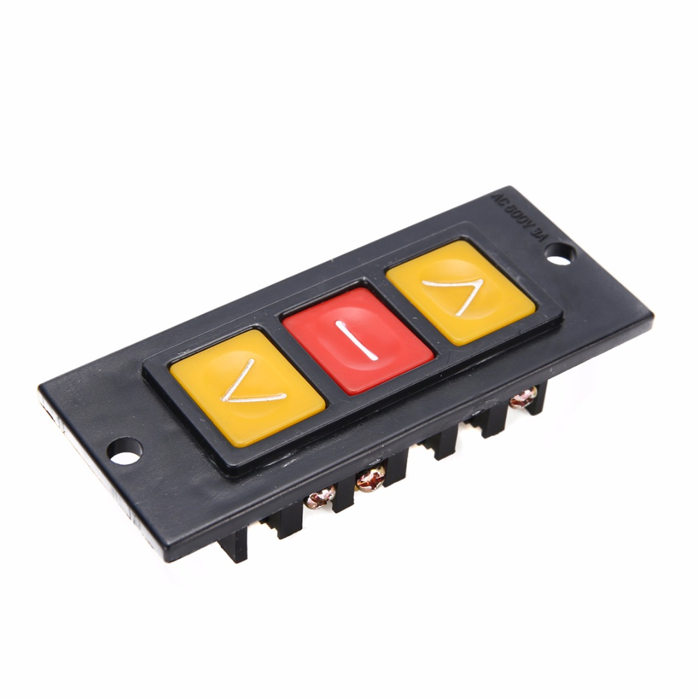 【TopazTrove】Up Down Stop 3 Buttons Switch Black Plastic Housing Push ...