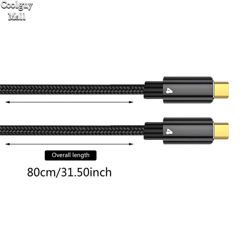 Thunderbolt 4 Dual Type C Data Line 40gbps Usb C Cable Pd 100w 5a/20v 8k Hd Usb-c Data Transfer For Macbook Thunderbolt4 Cable