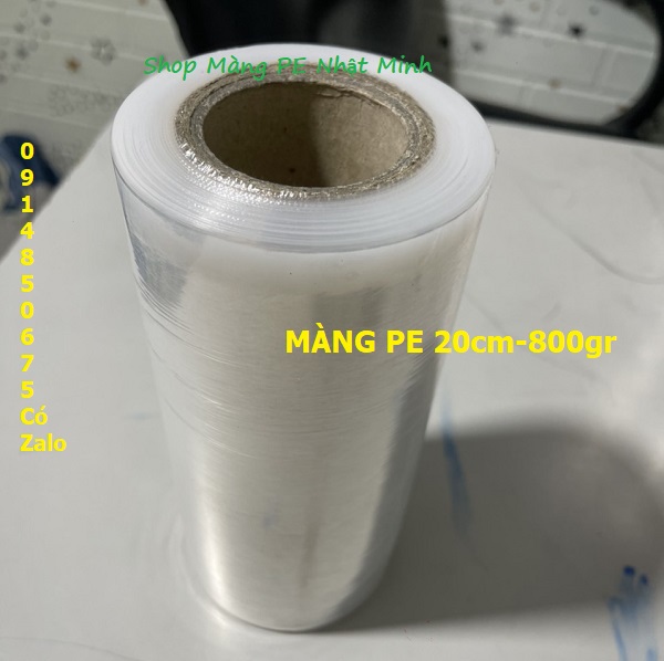 Màng PE, Màng quấn bụng, màng chít 20cm, 800gr/ cuộn
