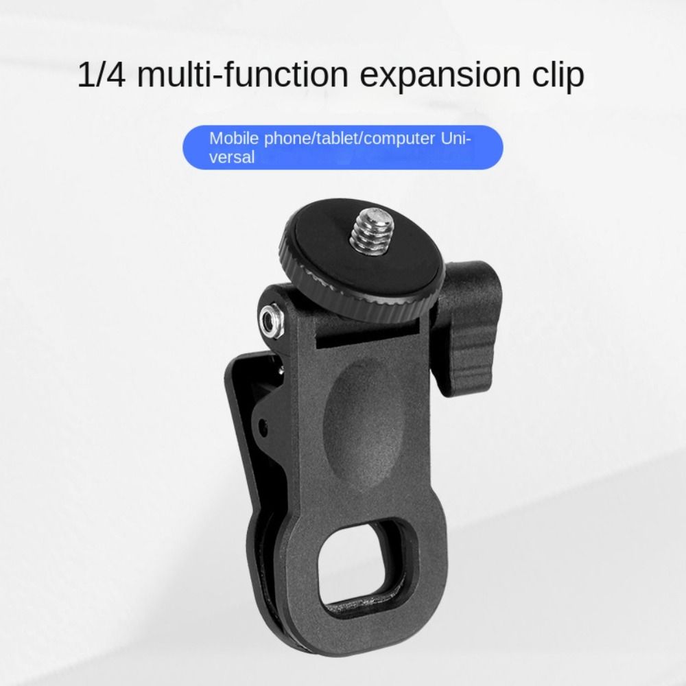 BMKOR 2 Pcs 1/4 Screw Mount Mini Fill Light Clip Plastic Mobile Phone Computer Fill Light Fixed Video Light Mount Clamp Universal Portable LED Selfie Fill Light Clamp Photography Accessory