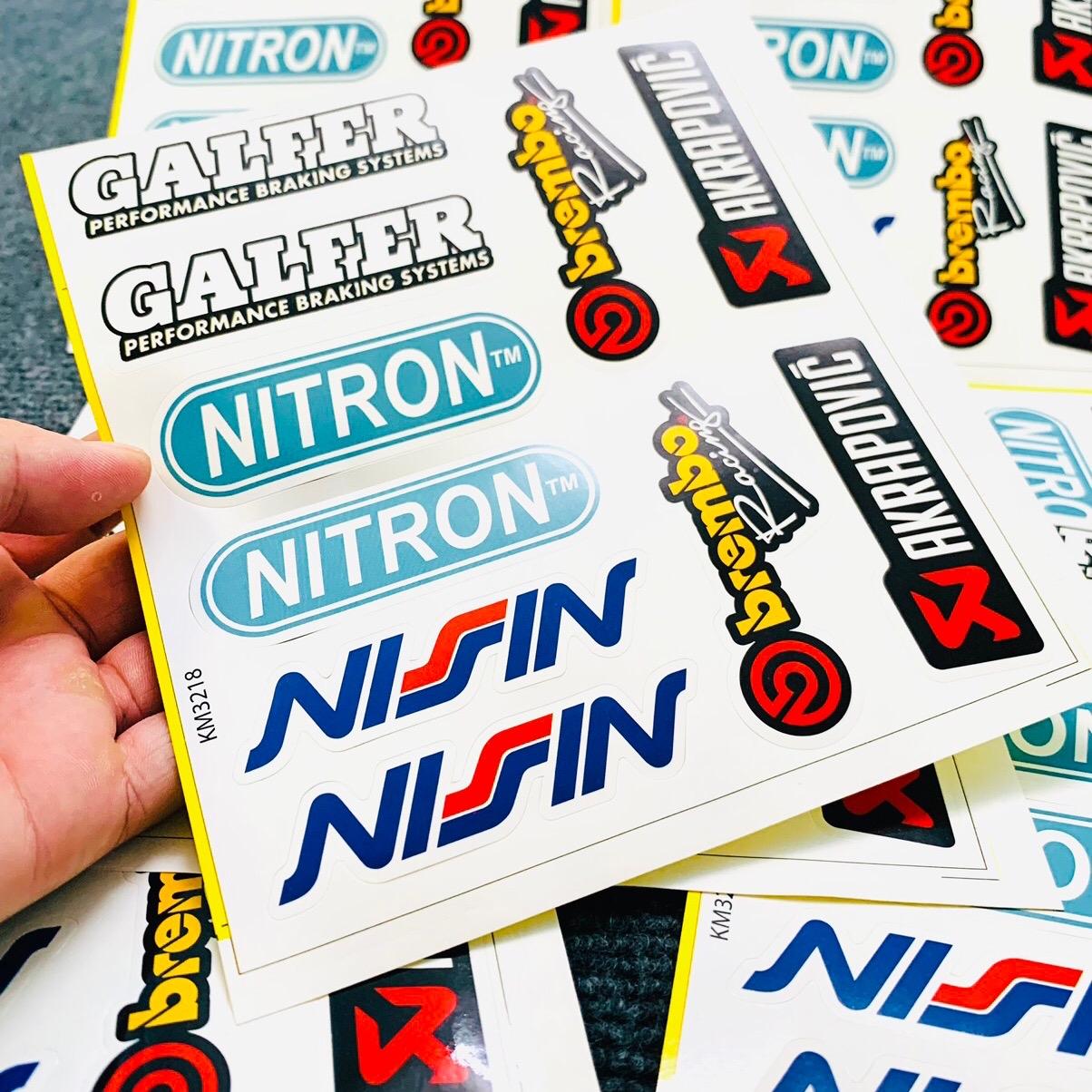 Bộ Tem 10 Nhãn Sticker Dán Xe Nhiều Vị Trí Siêu Đẹp
