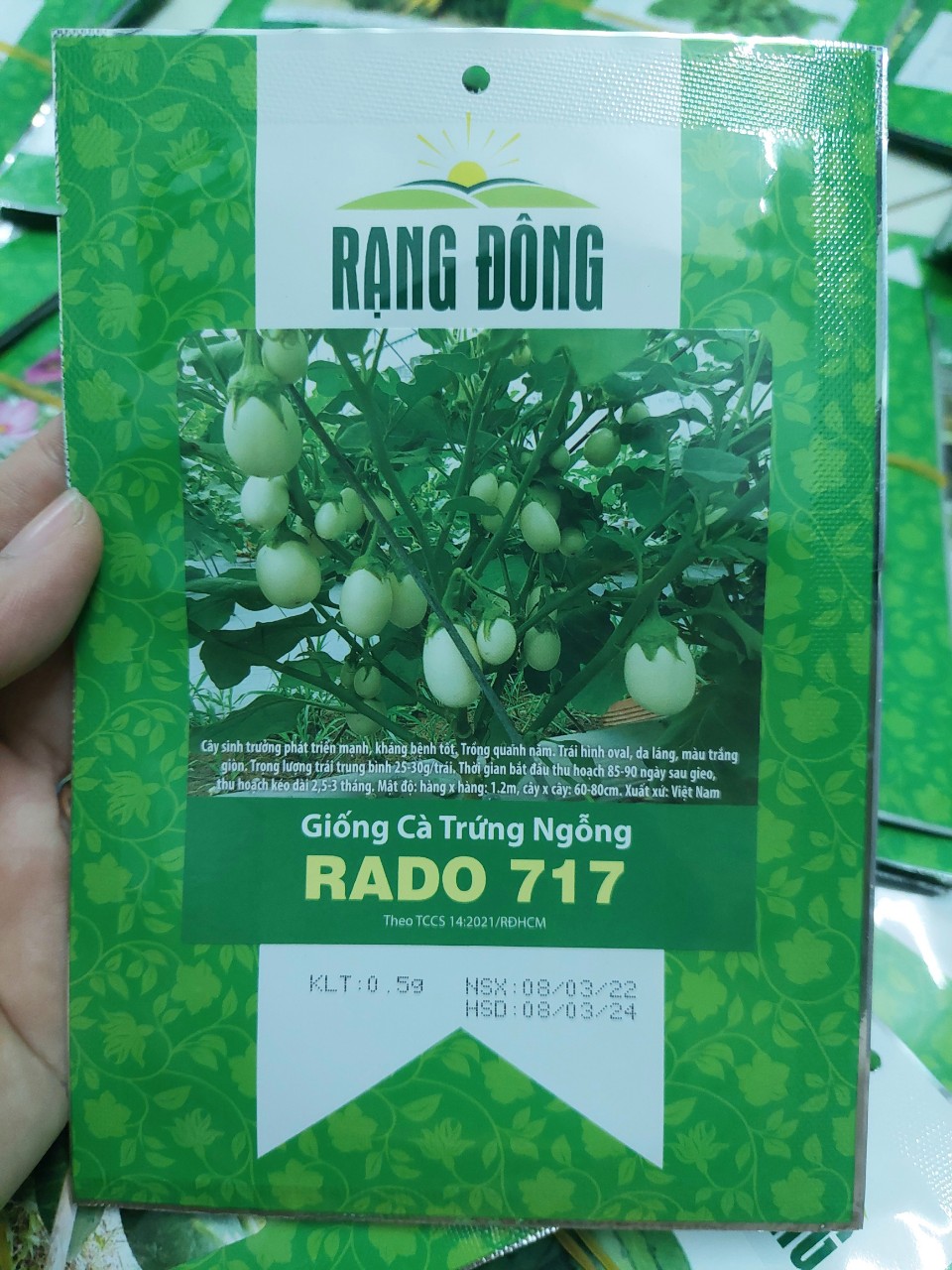 [Seeds] Hạt giống cà trứng ngỗng, đóng gói 0.5gr (khoảng 100 hạt)