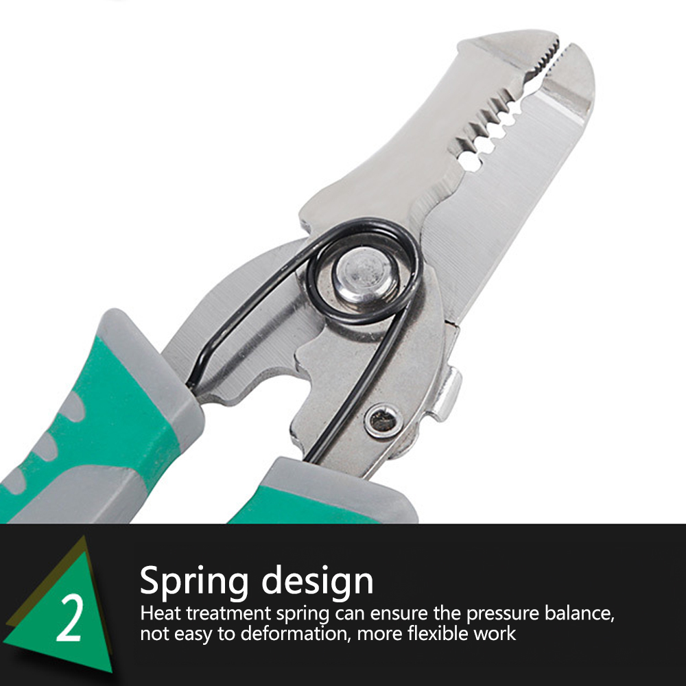 DM 6-in-1 Wire Stripper Tool Wire Strippers Wire Cutter Stripping Tool for Electric Cable Stripping Cutting and Crimping