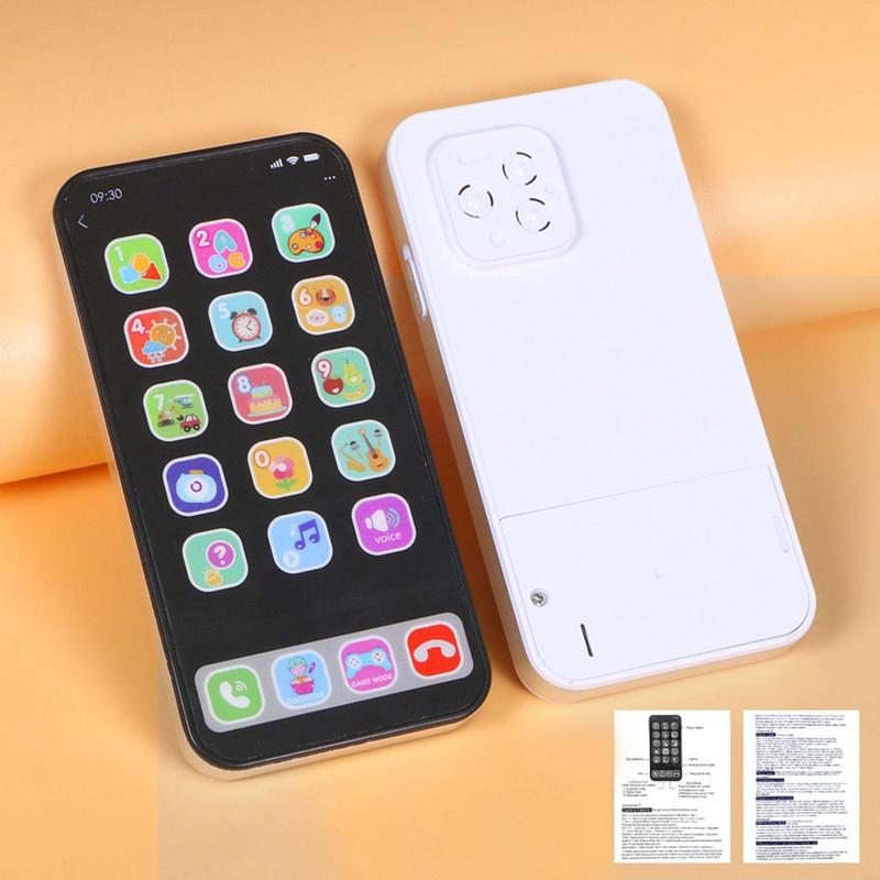 Simulation Electric Smart Touch Screen Mobile Phone Early Educational Learning Toy Kids Musical Cellphone Toys Birthday Gifts