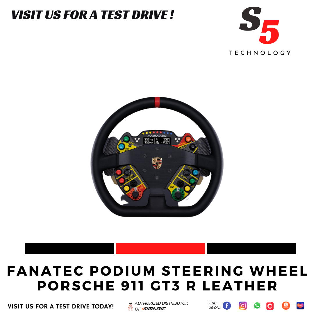 PC ONLY! FANATEC Podium Steering Wheel Porsche 911 GT3 R Leather ...