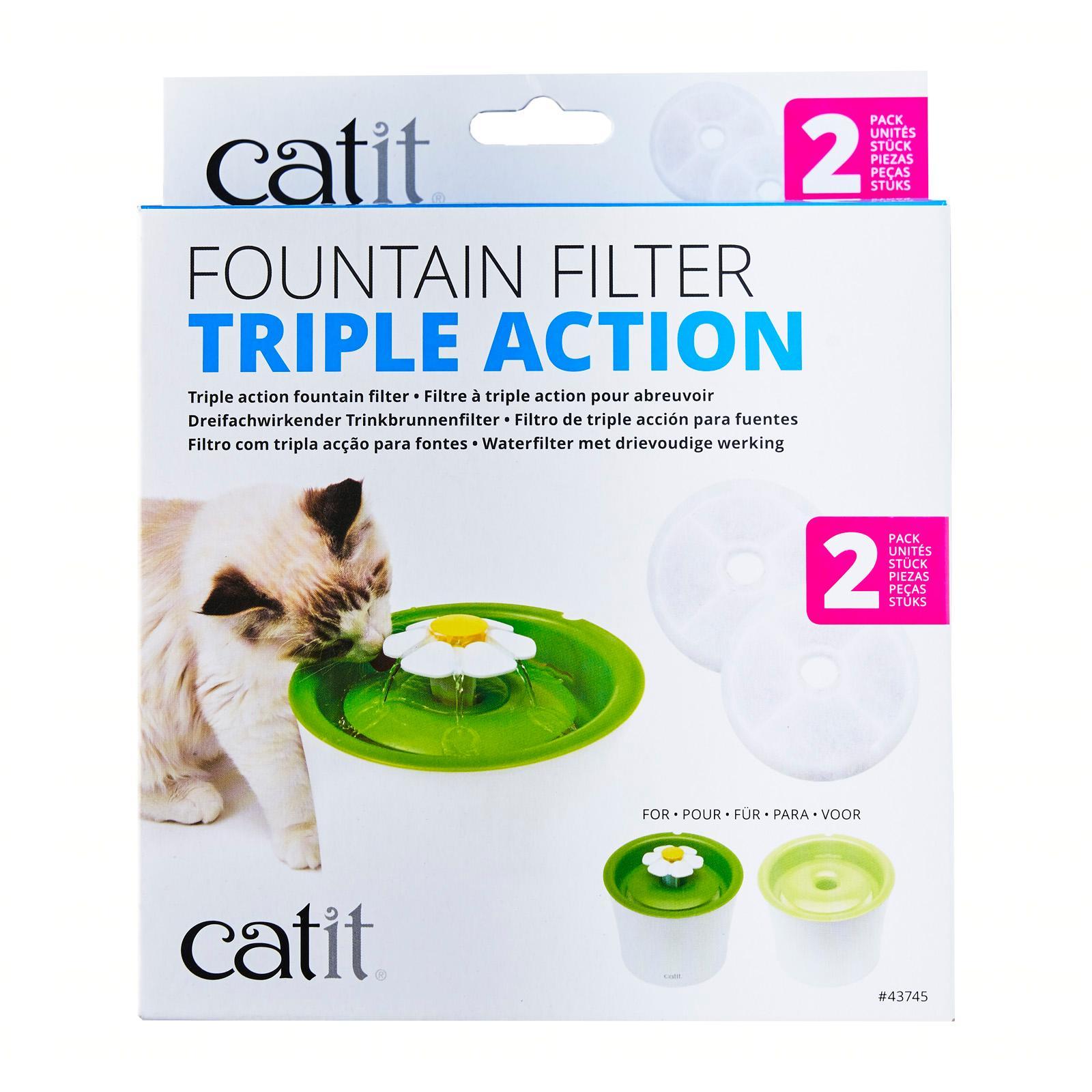 Catit Triple Action Fountain Filter (2 Pack) 