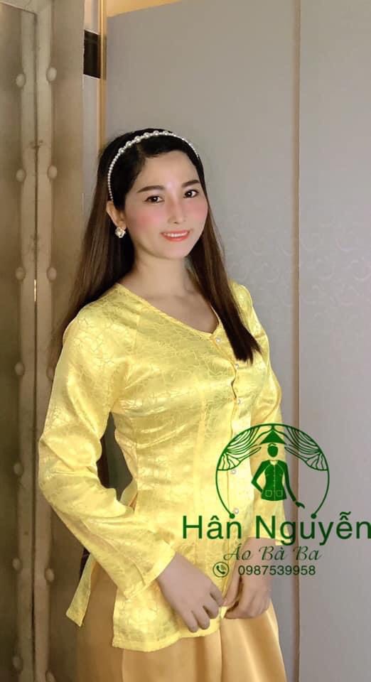 ÁO BÀ BA GẤM VÂN ĐÁ( ÁO LẺ)