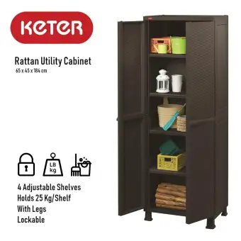 Keter Rattan Utility Cabinet With Legs Lazada Singapore