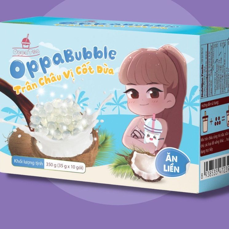 Trân Châu Oppa Bubble Ăn Liền 350gram ( 35gram * 10 Gói ) - 4 Vị