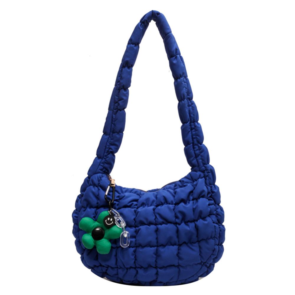 Women Shoulder Bag Plaid Quilted Satchel Bags Korean Messenger Bag Leisure Ruched Solid Chest Bag Tote Bag Crossbody Bag