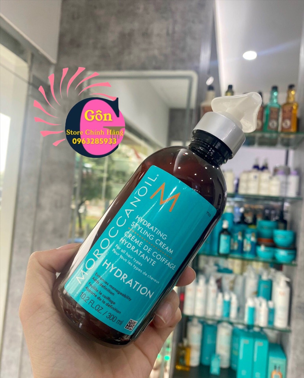 Kem Tạo Kiểu Dưỡng Ẩm Moroccanoil Hydrating Styling Cream 300ml