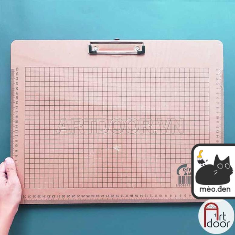 Bảng Gỗ Kẹp Giấy Vẽ CENVAVA Size A3 A4 - Họa Cụ Hakuart