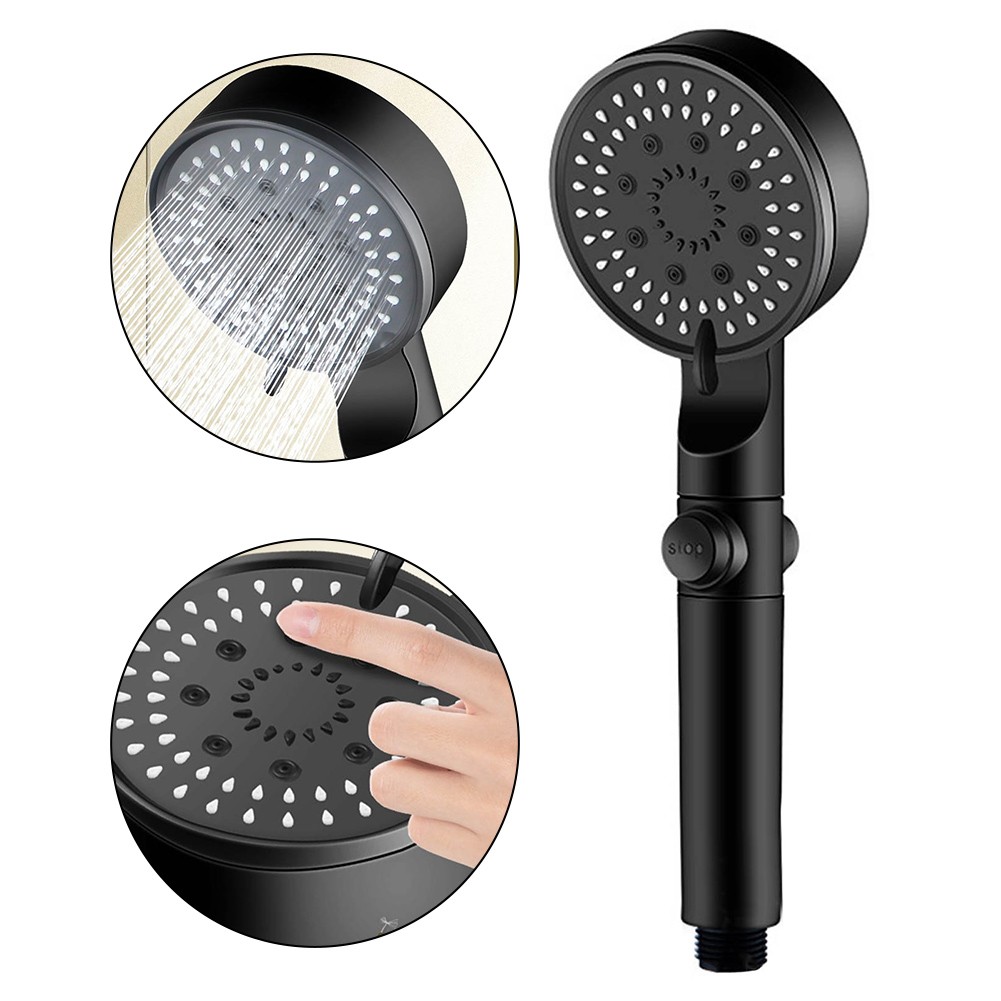 Large Chrome Shower Head Self-cleaning Water Saving Bath Shower Head ABS Plastic