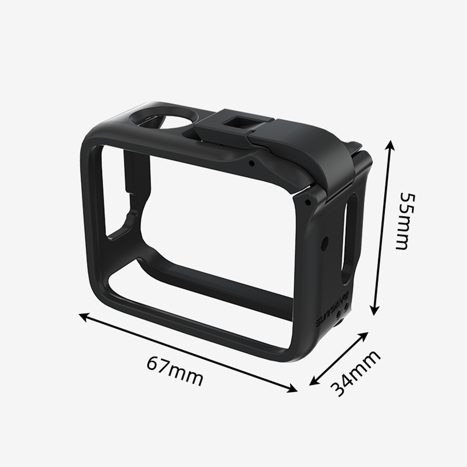 Valeriee Protective Frame for Camera Anti-drop Camera Frame Insta360 Go 3 Camera Protective Cage Durable Black Plastic Frame for Collision Protection and Mounting Essential Camera Accessory