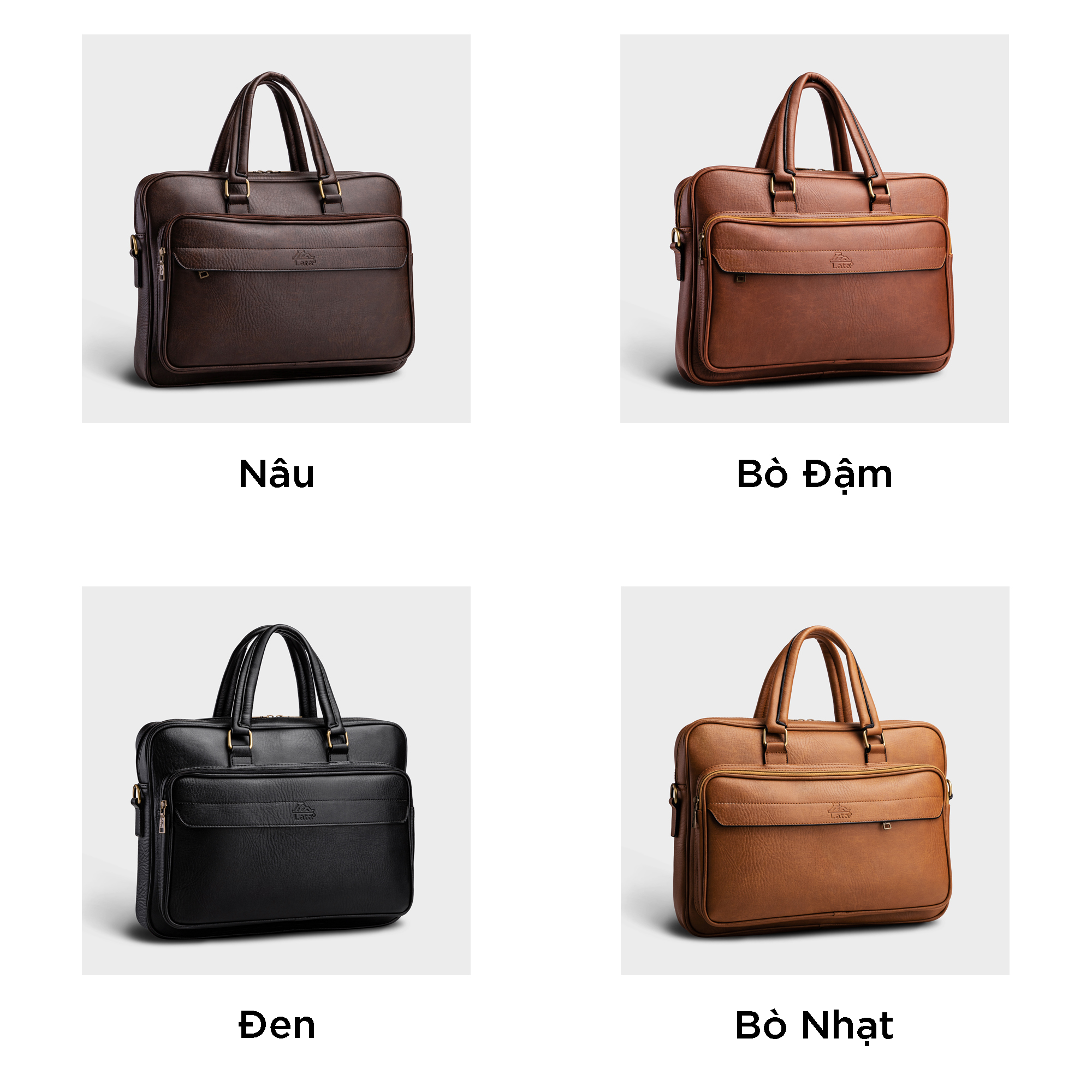 Lata Office Briefcase (Basic Men's Fashion Carrying a 14-Inch Laptop - Leather Briefcase Ca26)