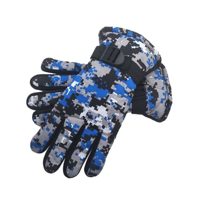 Kids Gloves Winter Warm Camouflage Gloves Children Fashion Boys And Girls Thick Outdoor Ski Long-sleeved Mittens 7-13 Ye