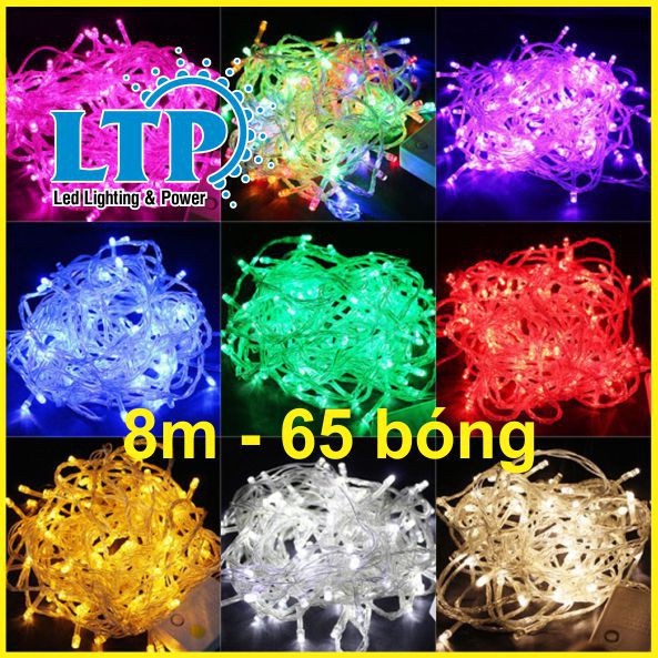 Dây đèn led trang trí noel - Dây chớp trang trí noel nhiều màu - kích thước 4m 7m 8m.