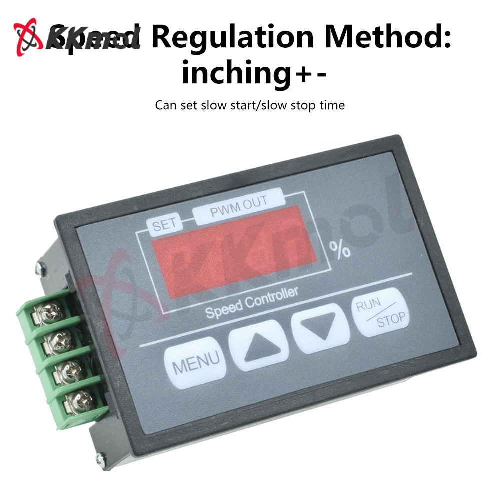 KKmol DC6-60V DC PWM Motor Speed Regulator Power Controller with LED Digital Display Slow Start/Stop Revolving Speed Time Adjustable