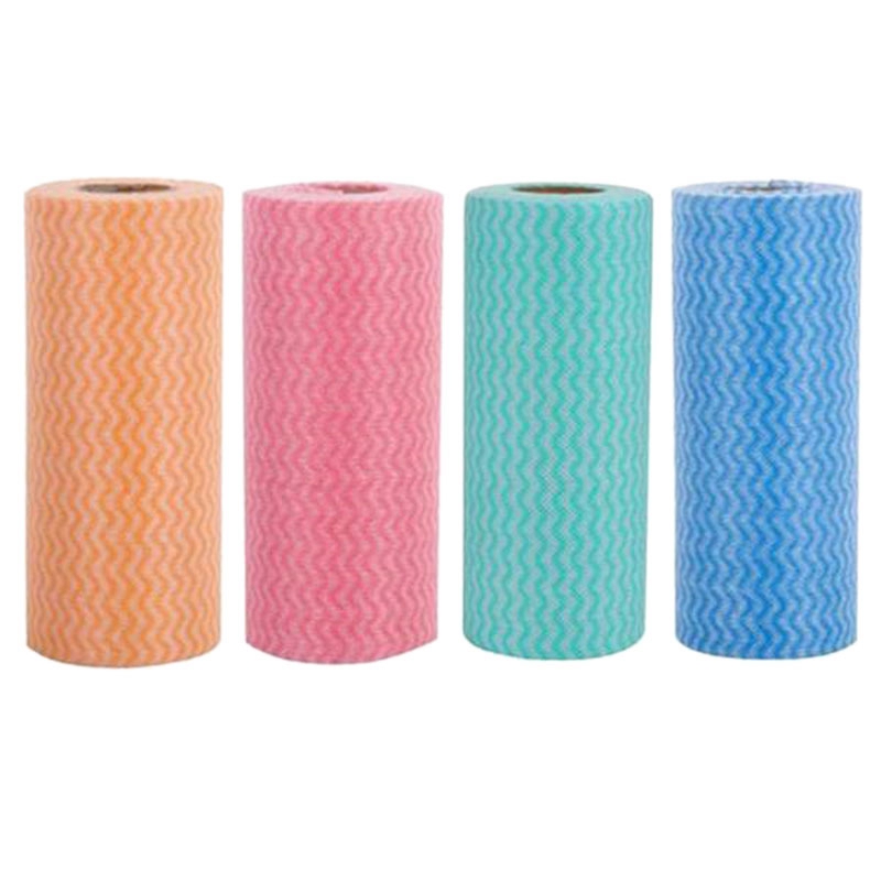 (C G K 4 Roll of 200 Disposable Cleaning Cloth,Reusable Kitchen Towel,Tableware Cloth,Non-Woven Cloth,Multi- Manual Wipe
