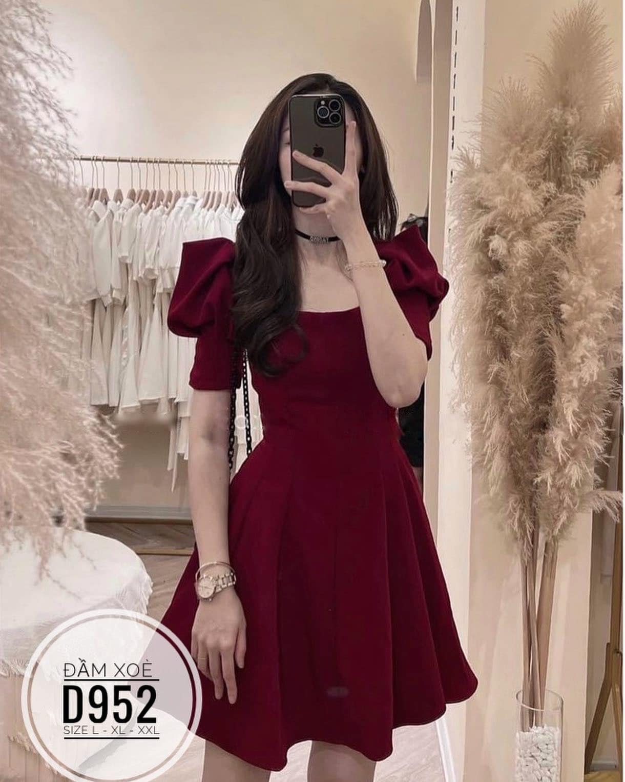 ĐẦM BIGSIZE NHÚN TÀ CHỮ A ĐI TIỆC (L-2XL)
