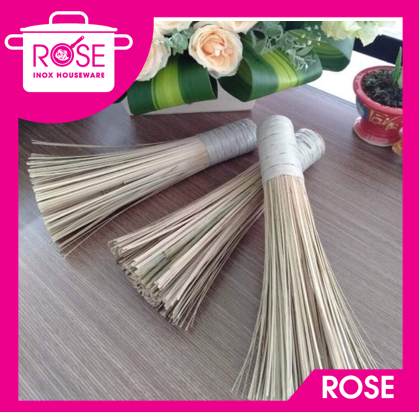Chổi tre cọ rửa chảo sắt - cọ chà chảo gang tiện lợi
