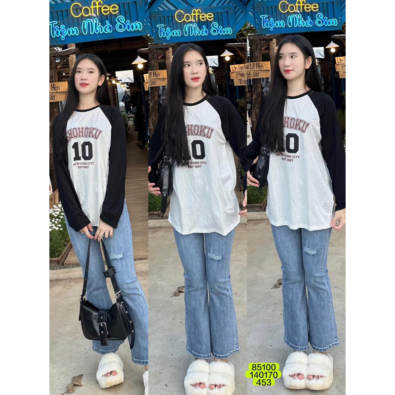 KCS⭐ Jeans ống loe co giãn rách 1line🔉