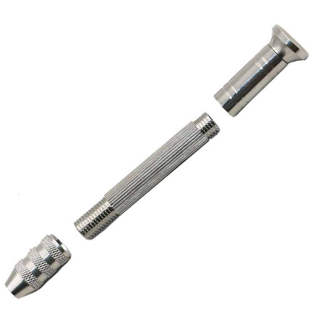 HOMETOOL Hand Drill Drill Bits Kits Making DIY Mini Precision Silver Aluminum Alloy