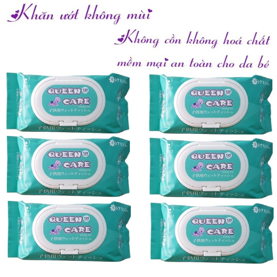 [HCM]Khăn Giấy Ướt Queen Care 125 Tờ