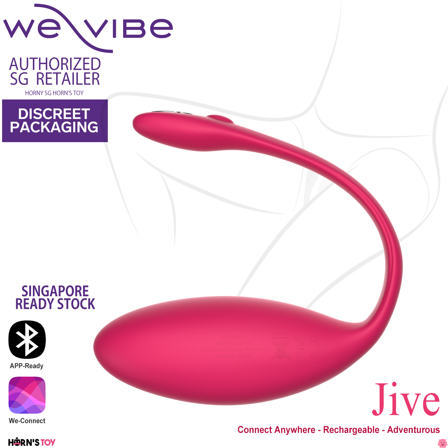 We Vibe Jive Pink Phone Controlled Panty Vibrator Vibrator Bullet Dolphin Vibrator For Women 