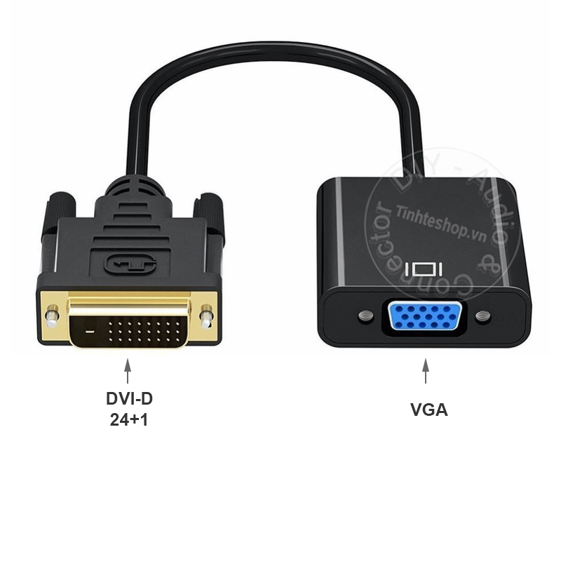 DVI to VGA adapter 1080P - DVI-D 24+1 sang VGA 20Cm