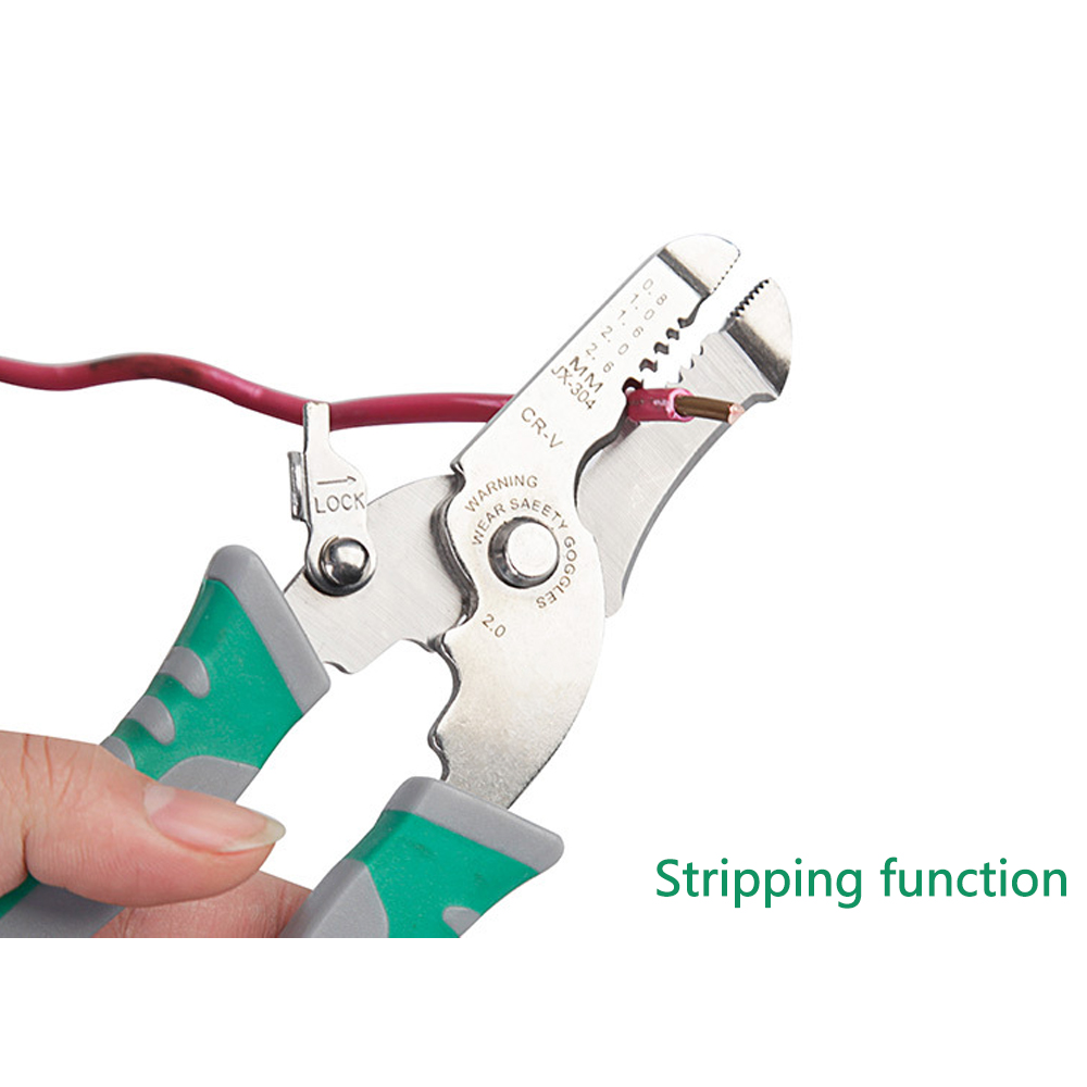 DM 6-in-1 Wire Stripper Tool Wire Strippers Wire Cutter Stripping Tool for Electric Cable Stripping Cutting and Crimping