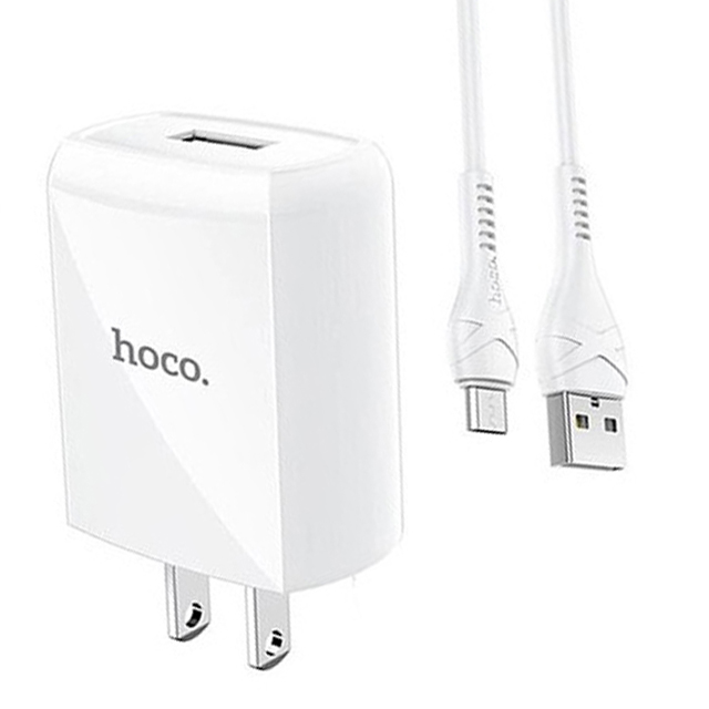 Bộ sạc Hoco DC13 Micro 2.4A chân dẹt tiêu chuẩn 1 cổng USB cho Android