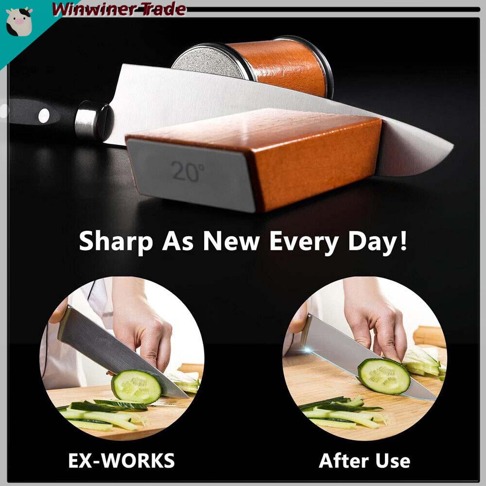 Rolling Knife Sharpening System Sharpener Makes Easy 15 & 20 Degree Sharpening Knife Sharpeners & Blocks