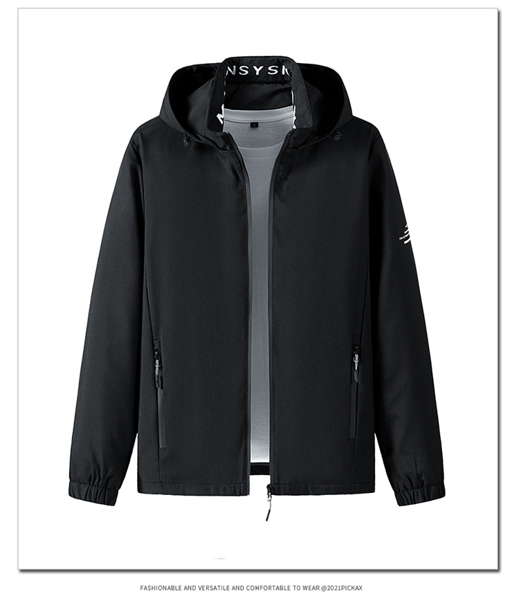 Fuguiniao/FGN Men Double-sided wear Jacket Bomber Jackets Letter print Coat M-4XL