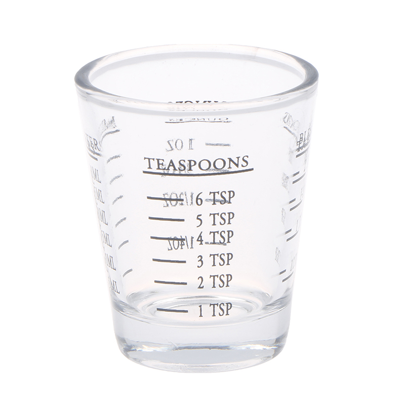 1Pc 30 ML Glass Measuring Cup With Scale Shot Glass Liquid Glass Ounce Cup. 