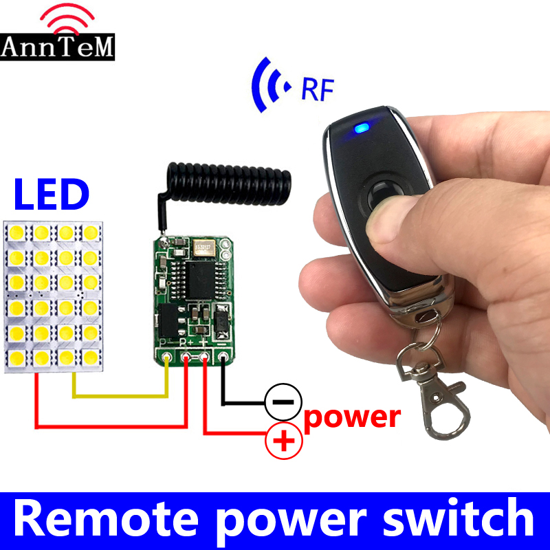 Wireless Remote Control Switch Mini Small 433mhz Rf 3.7v 5v 6v 9v 12 ...