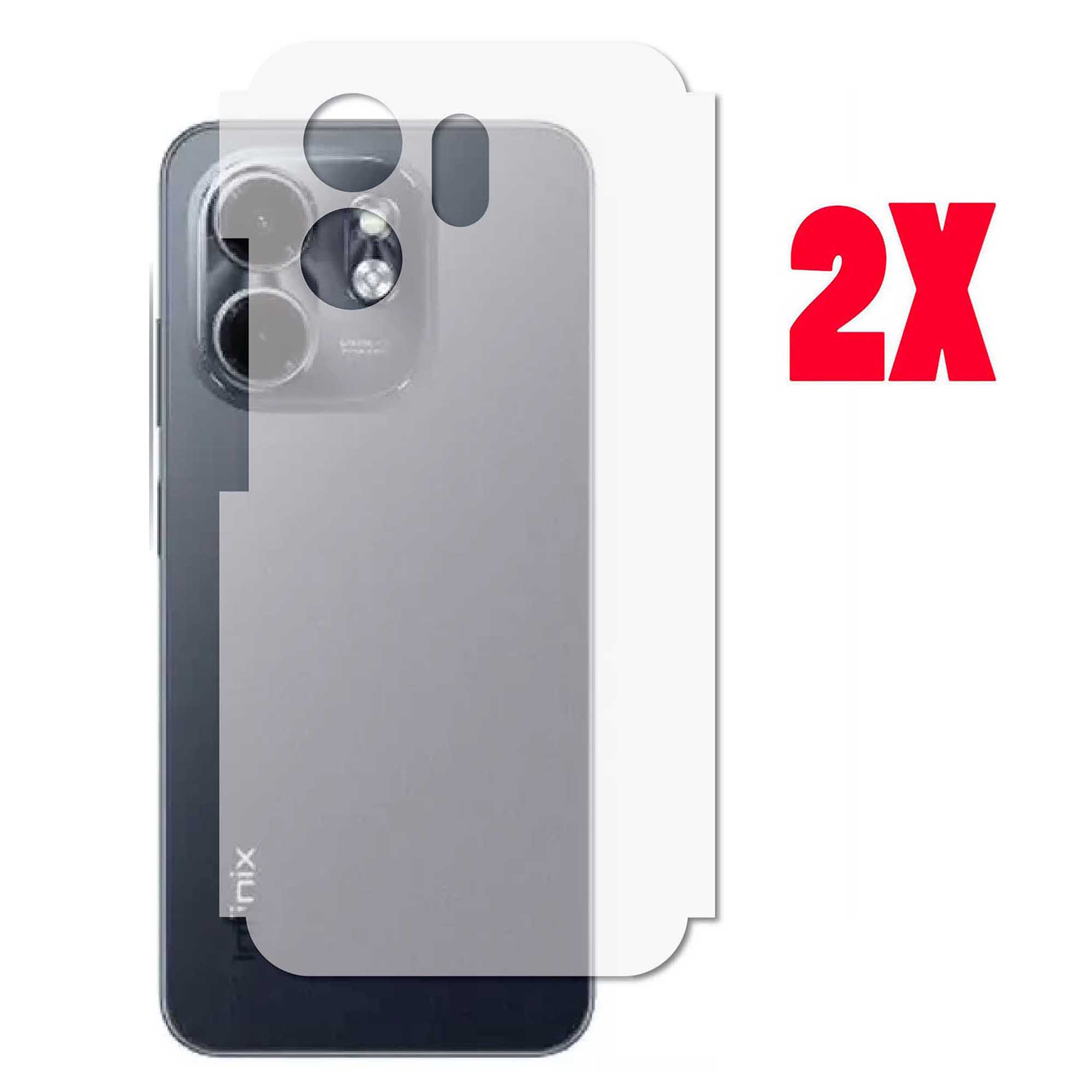 Infinix Smart 9 Hd Soft Skin Sheet Back Matte Protector Soft Film Protector For Infinix Smart 9 Hd - 2PCs. 